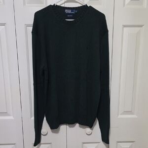 Polo Men's Holiday Green Sweater L Crewneck
